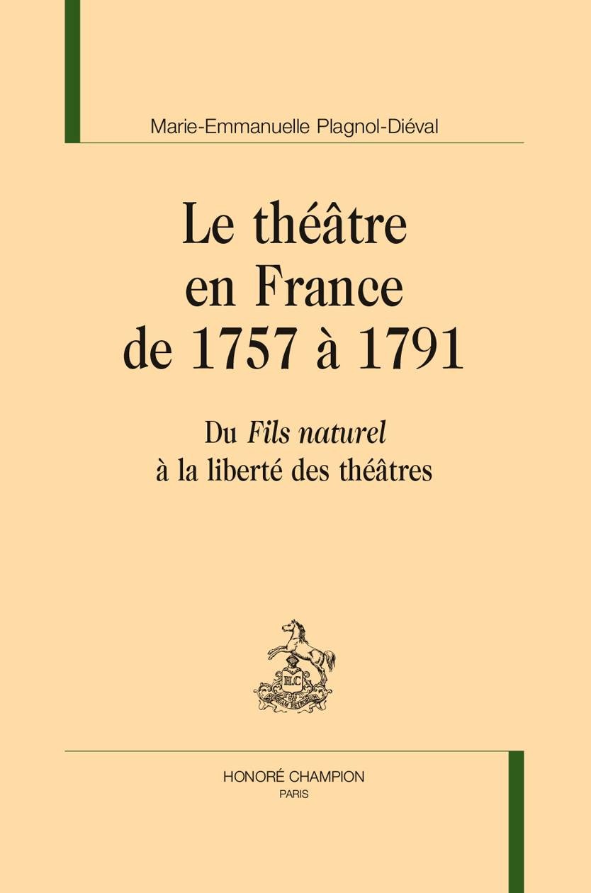 Le théâtre en France de 1757 à 1791