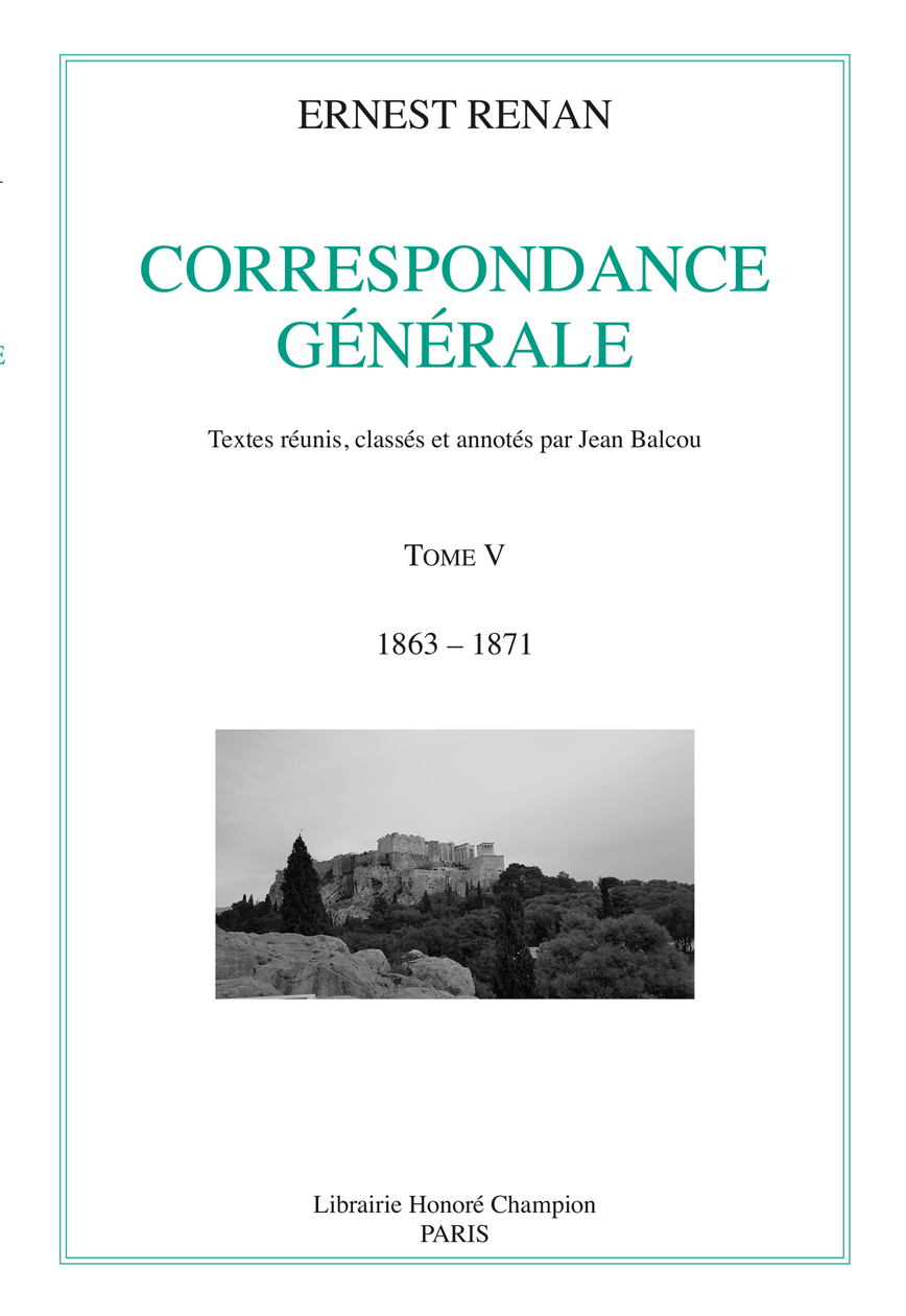 Correspondance générale T5 : 1863-1871