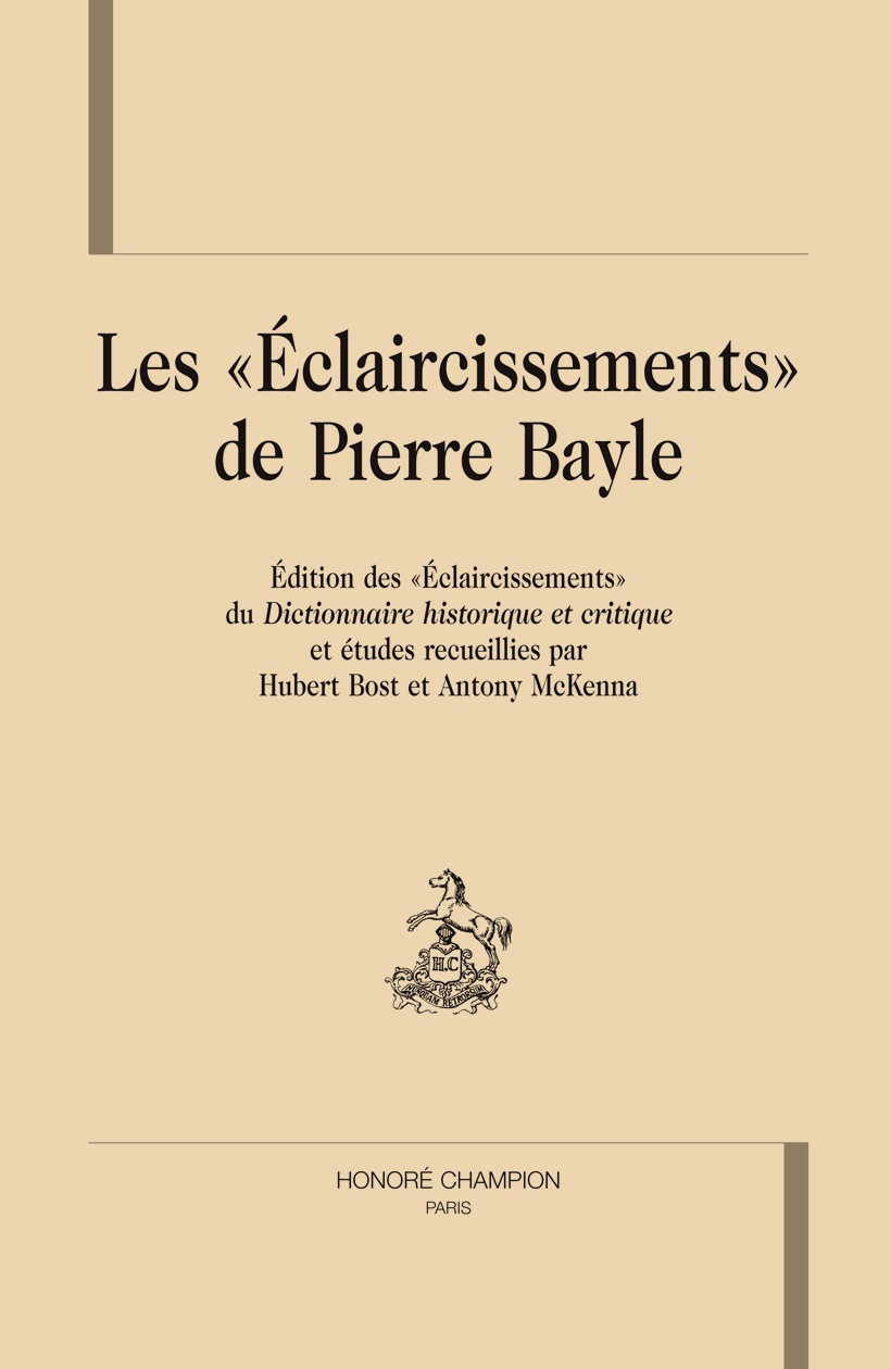 Les "Éclaircissements" de Pierre Bayle