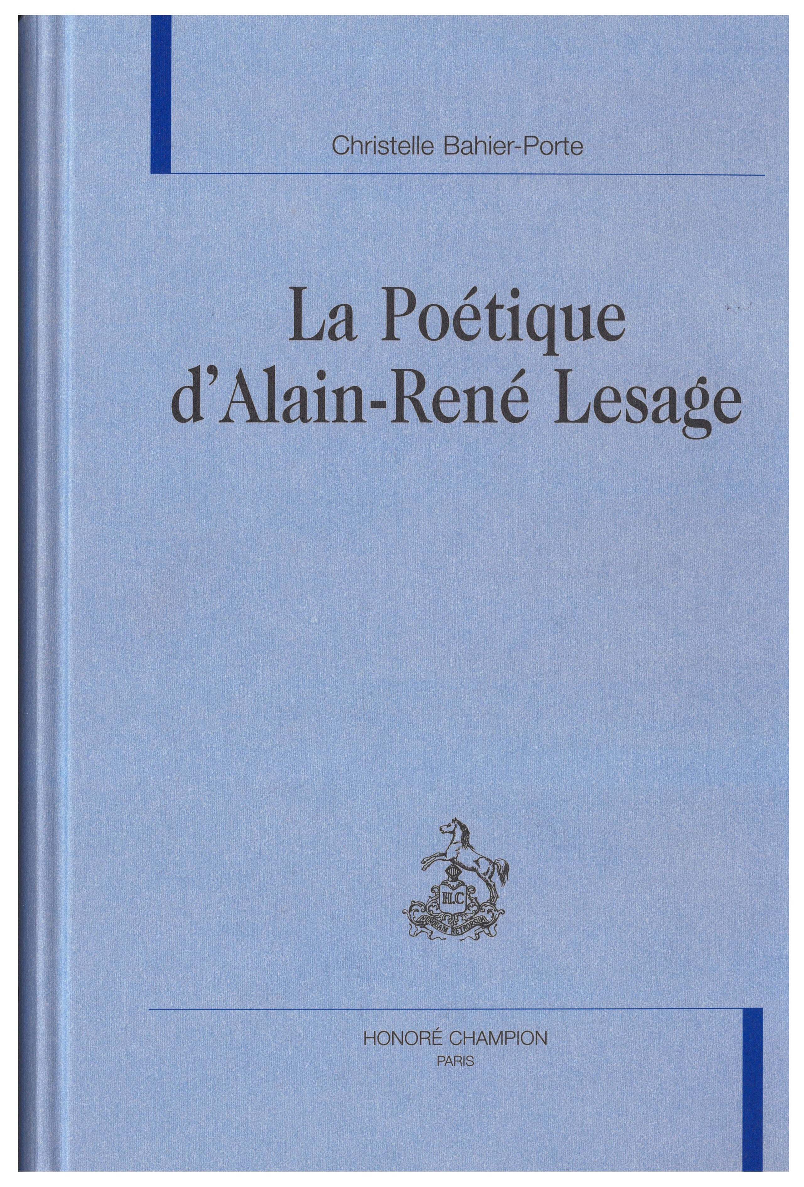 La poétique d'Alain-René Lesage