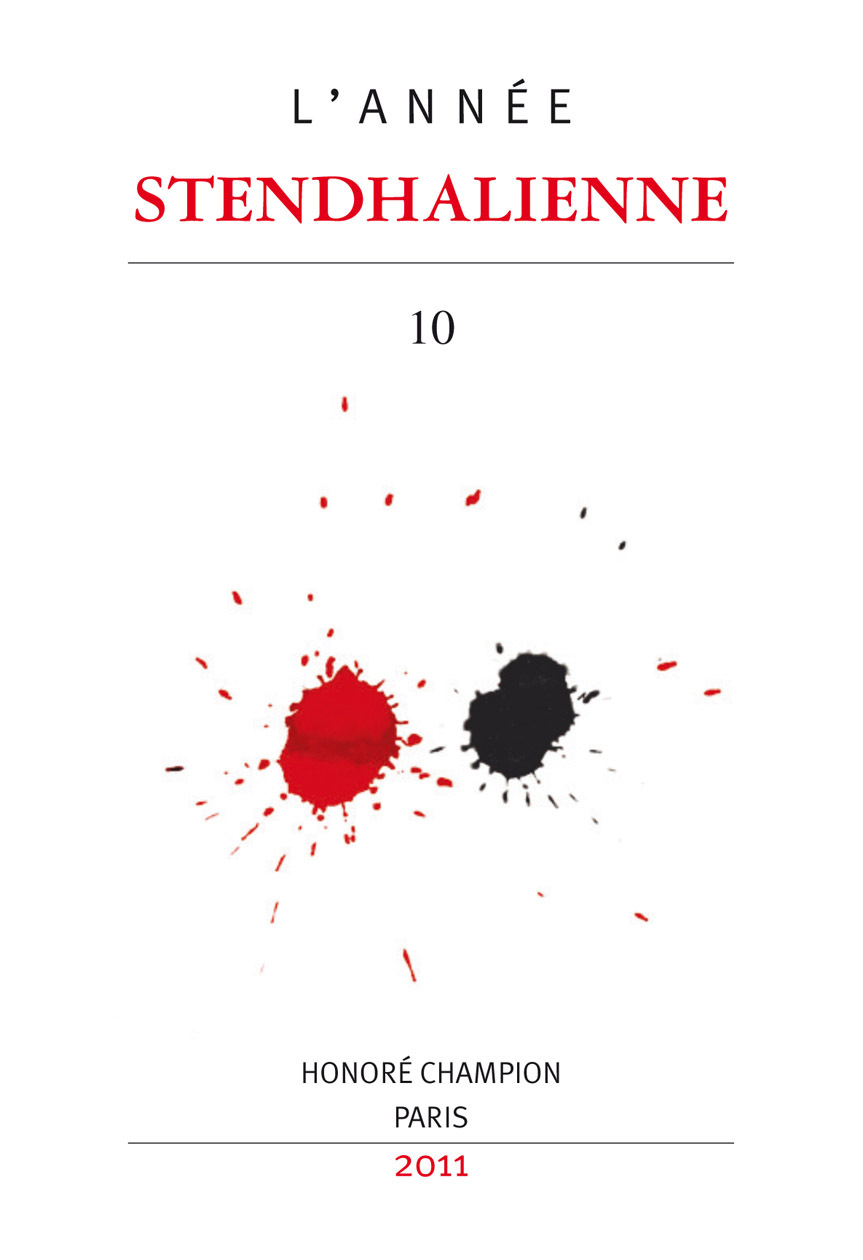 L’Année stendhalienne N°10 2011.