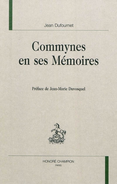 Commynes en ses Mémoires
