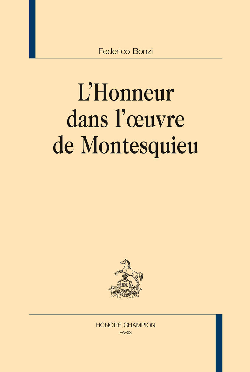 L'honneur dans l'œuvre de Montesquieu
