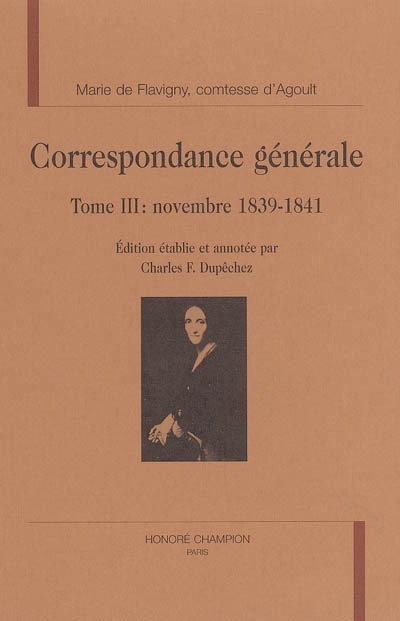 Correspondance générale T3 : Novembre 1839-1841