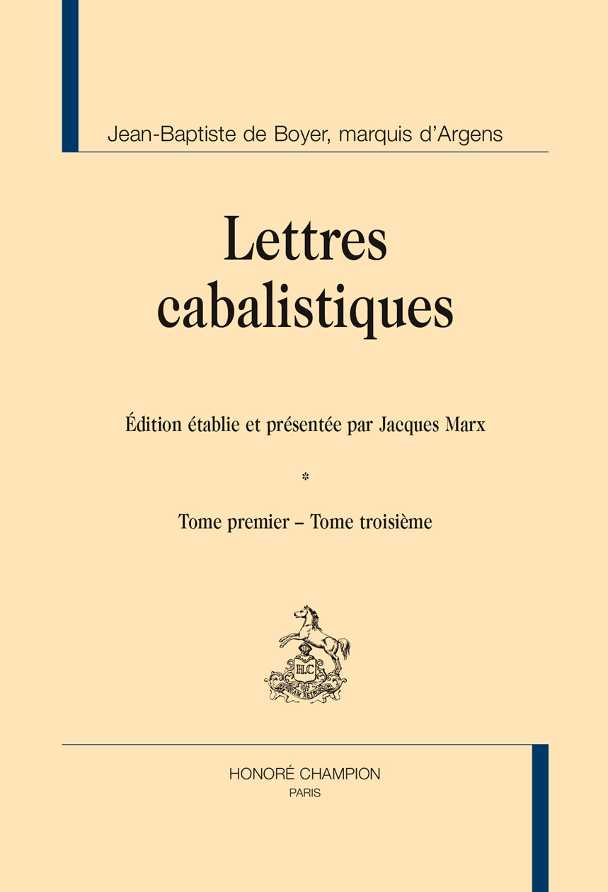 Lettres cabalistiques. 2 volumes