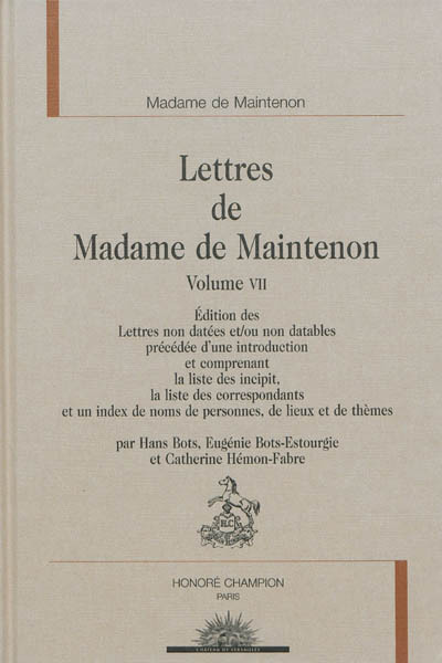 Lettres de madame de Maintenon T7