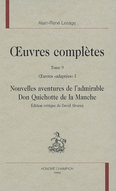 Nouvelles Aventures de l’admirable Don Quichotte de La Manche.