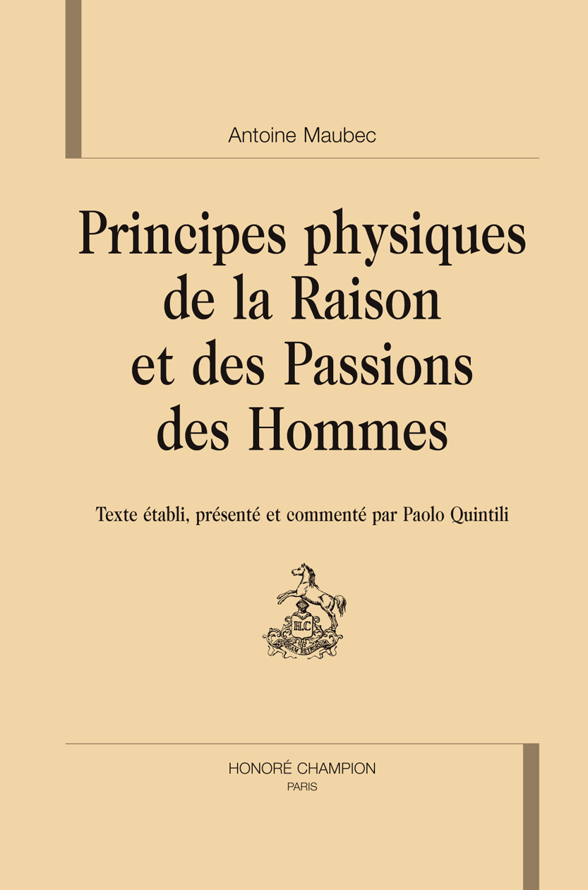 Principes physiques de la raison et des passions des hommes