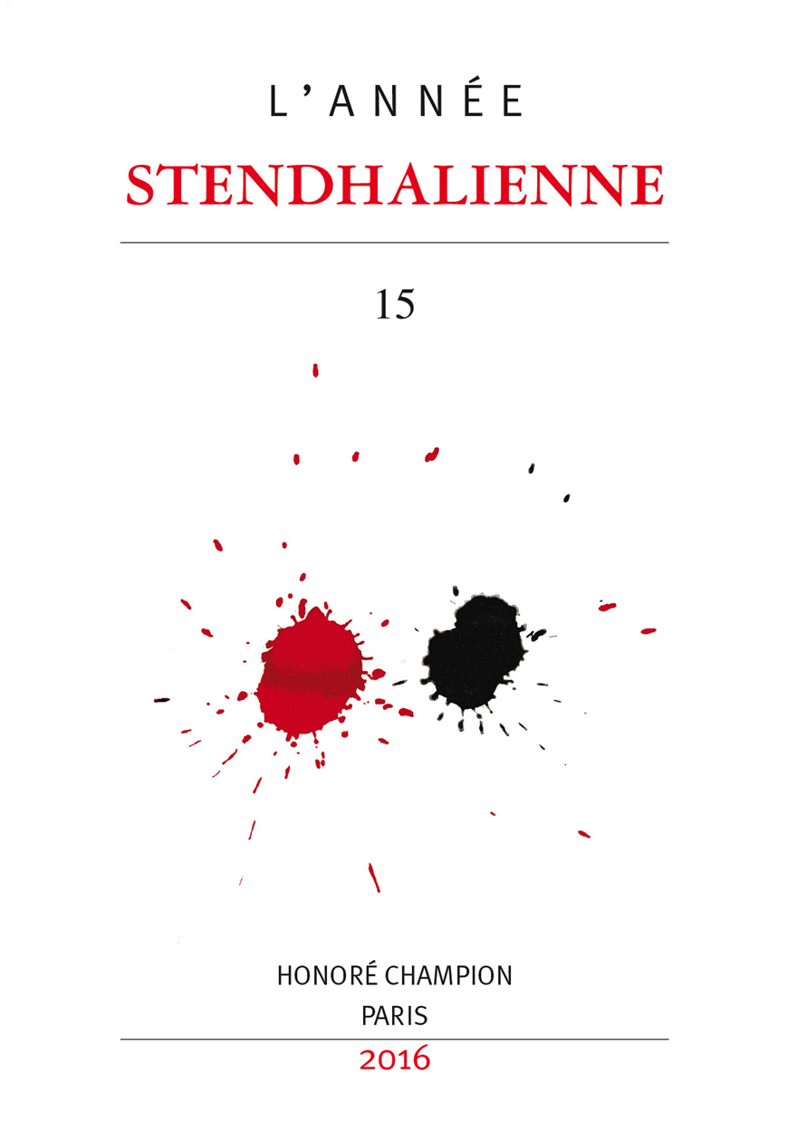 L’Année stendhalienne N°15. 2016