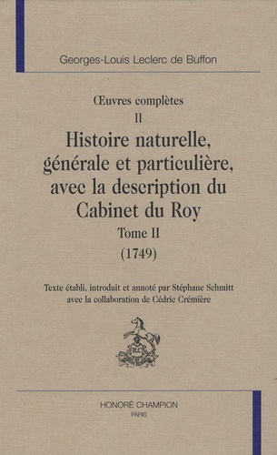 Histoire naturelle. Tome II (1749)