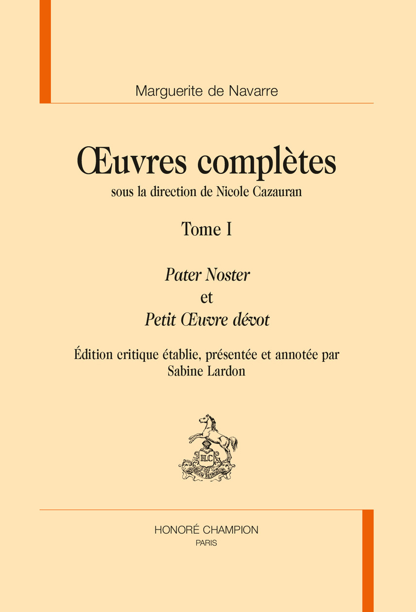 œuvres complètes. t1. pater noster et petit œuvre dévot