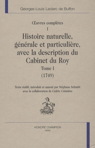 Histoire naturelle. Tome I (1749)