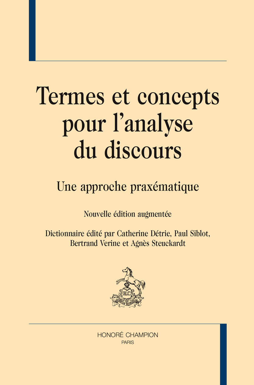 Termes et concepts pour l'analyse du discours - une approche praxématique