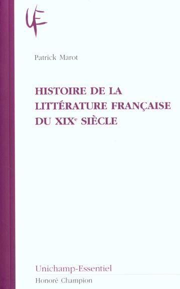 Histoire de la littérature française du XIXe siècle