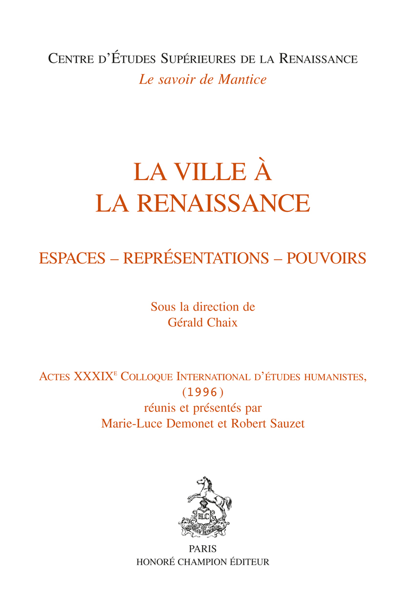 La ville à la Renaissance