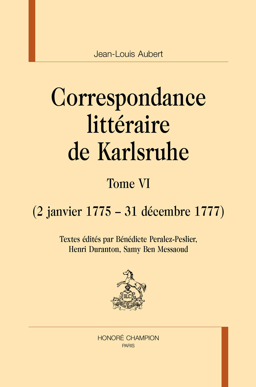 Correspondance littéraire de Karlsruhe T6