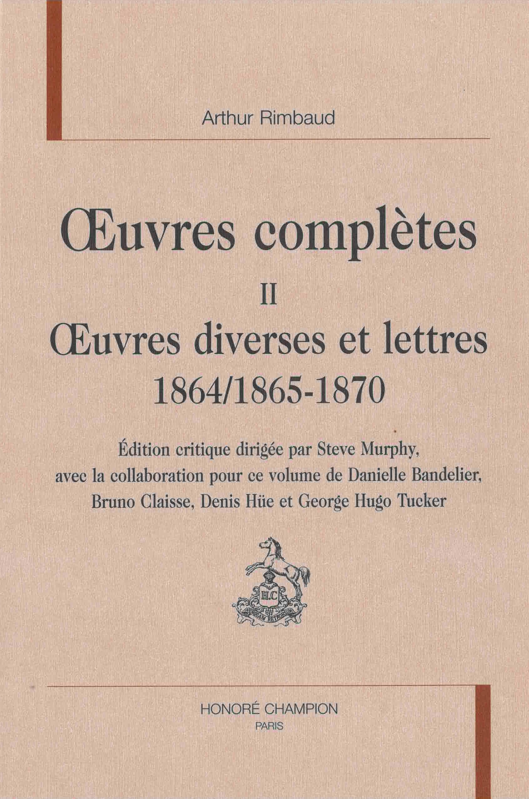Œuvres diverses et lettres, 1864/1865-1870