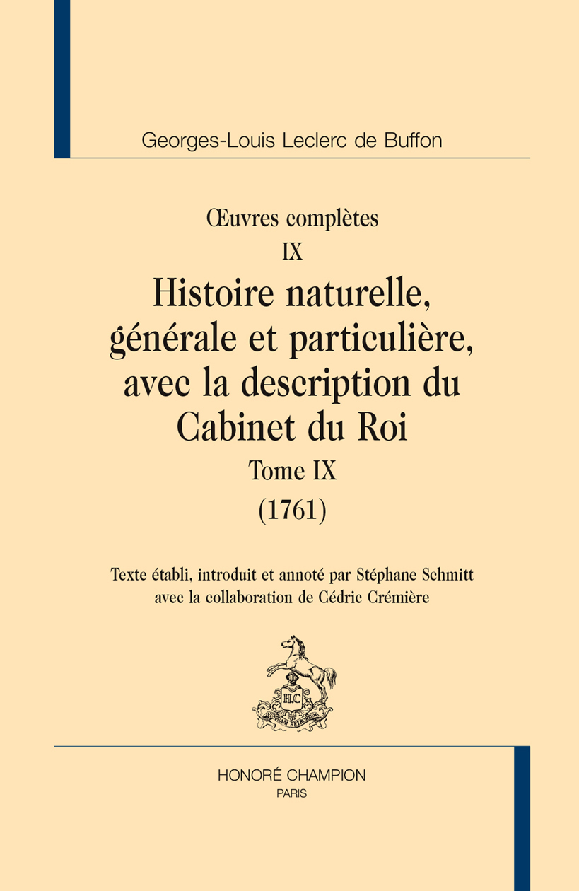 Histoire naturelle. Tome IX (1761)