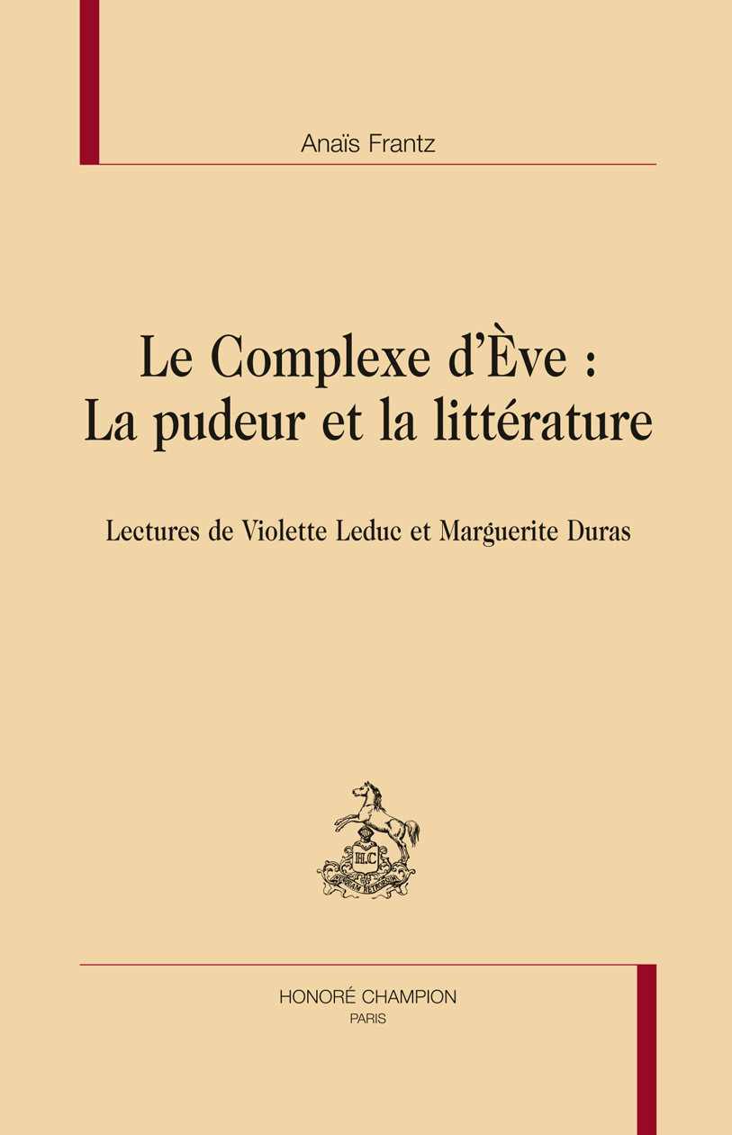 Le complexe d'Ève - la pudeur et la littérature