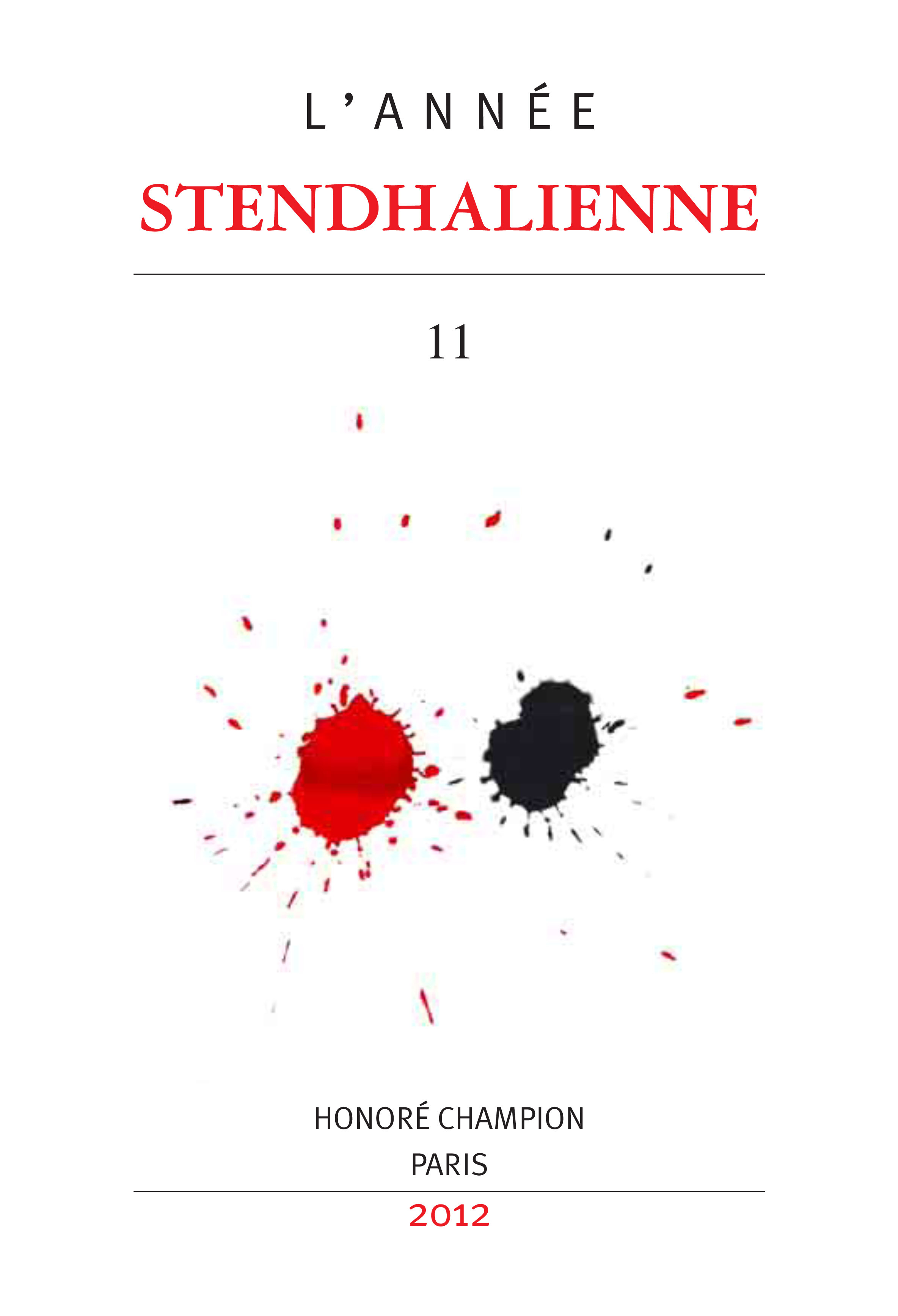 L’Année stendhalienne N° 11 2012