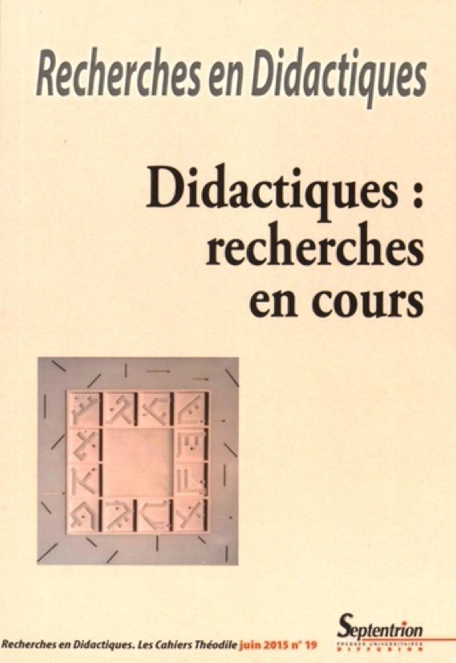 Recherches en Didactiques, n°19/juin 2015