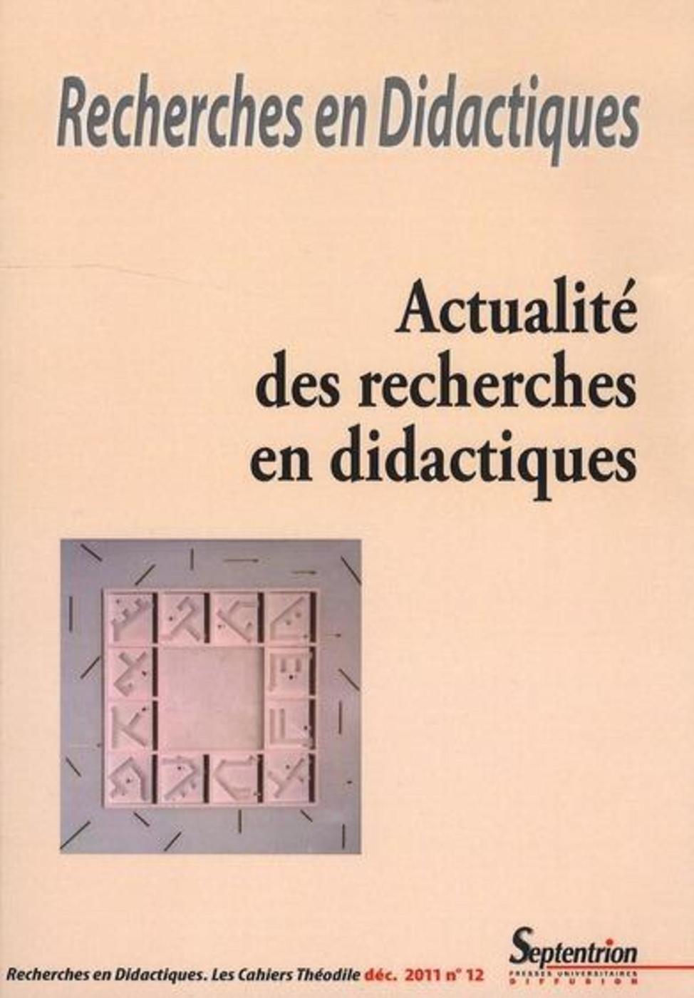 Recherches en Didactiques, n°12/décembre 2011