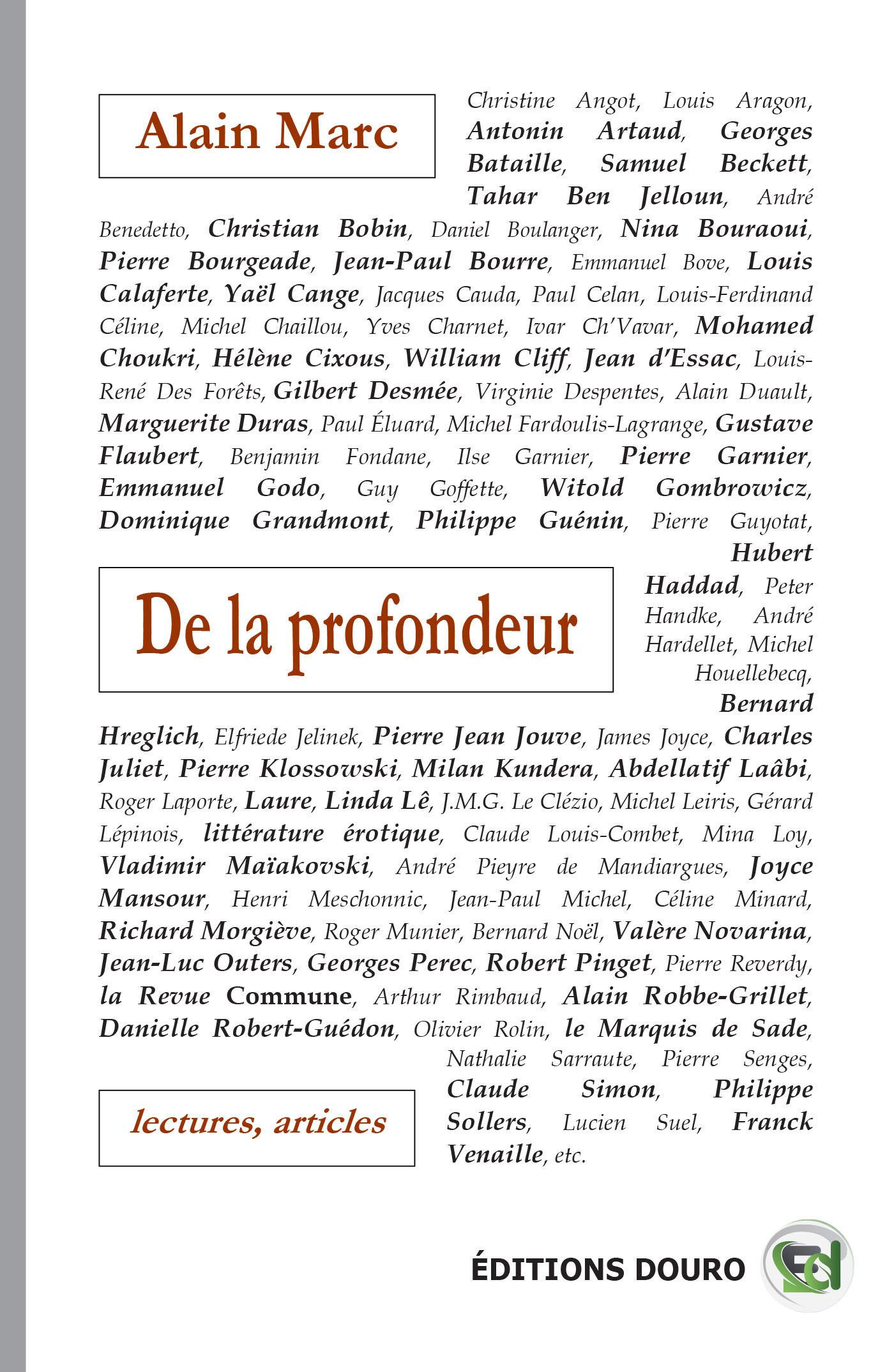 De la Profondeur