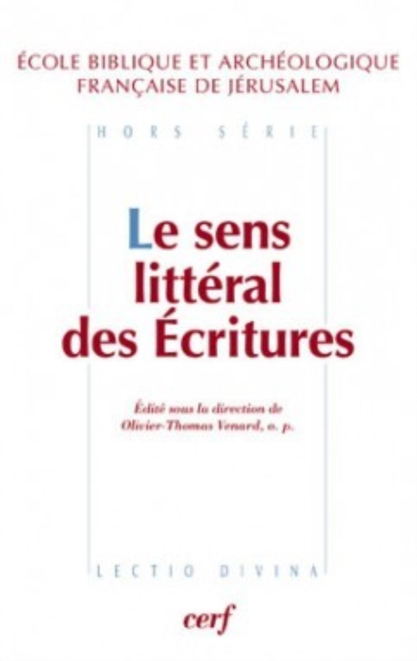 LE SENS LITTÉRAL DES ÉCRITURES