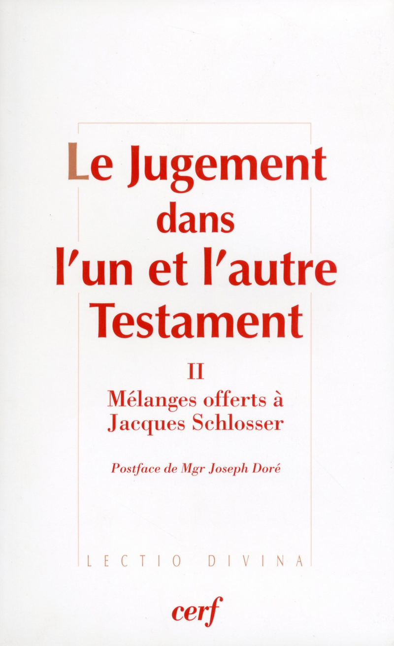 LE JUGEMENT DANS L'UN ET L'AUTRE TESTAMENT, II