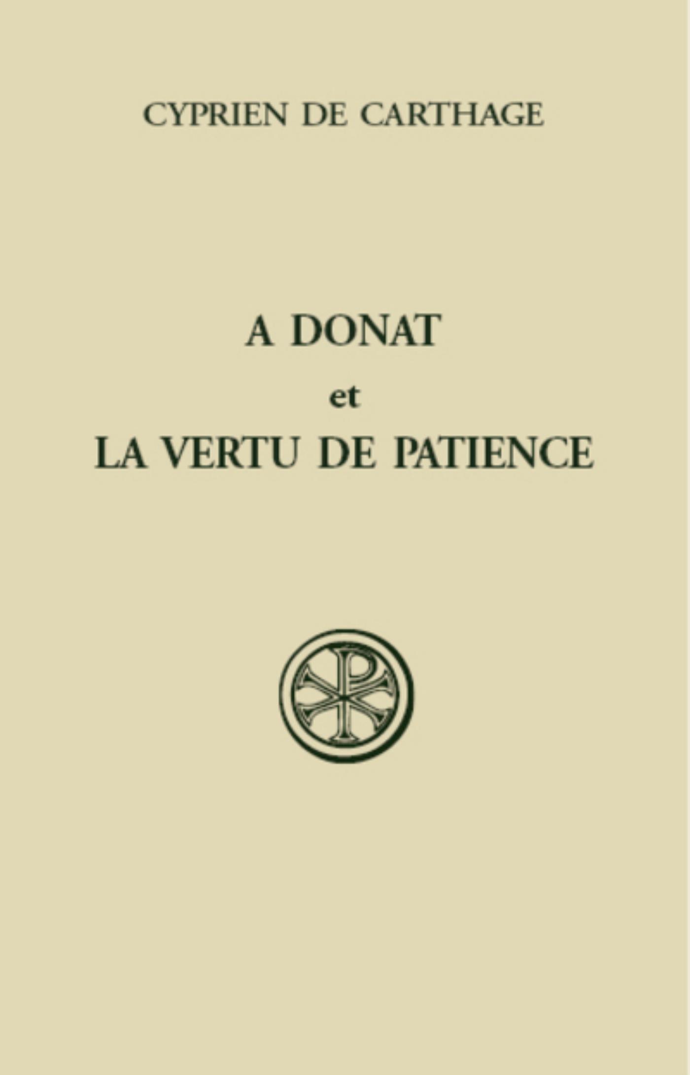 SC 291 A DONAT ET LA VERTU DE PATIENCE