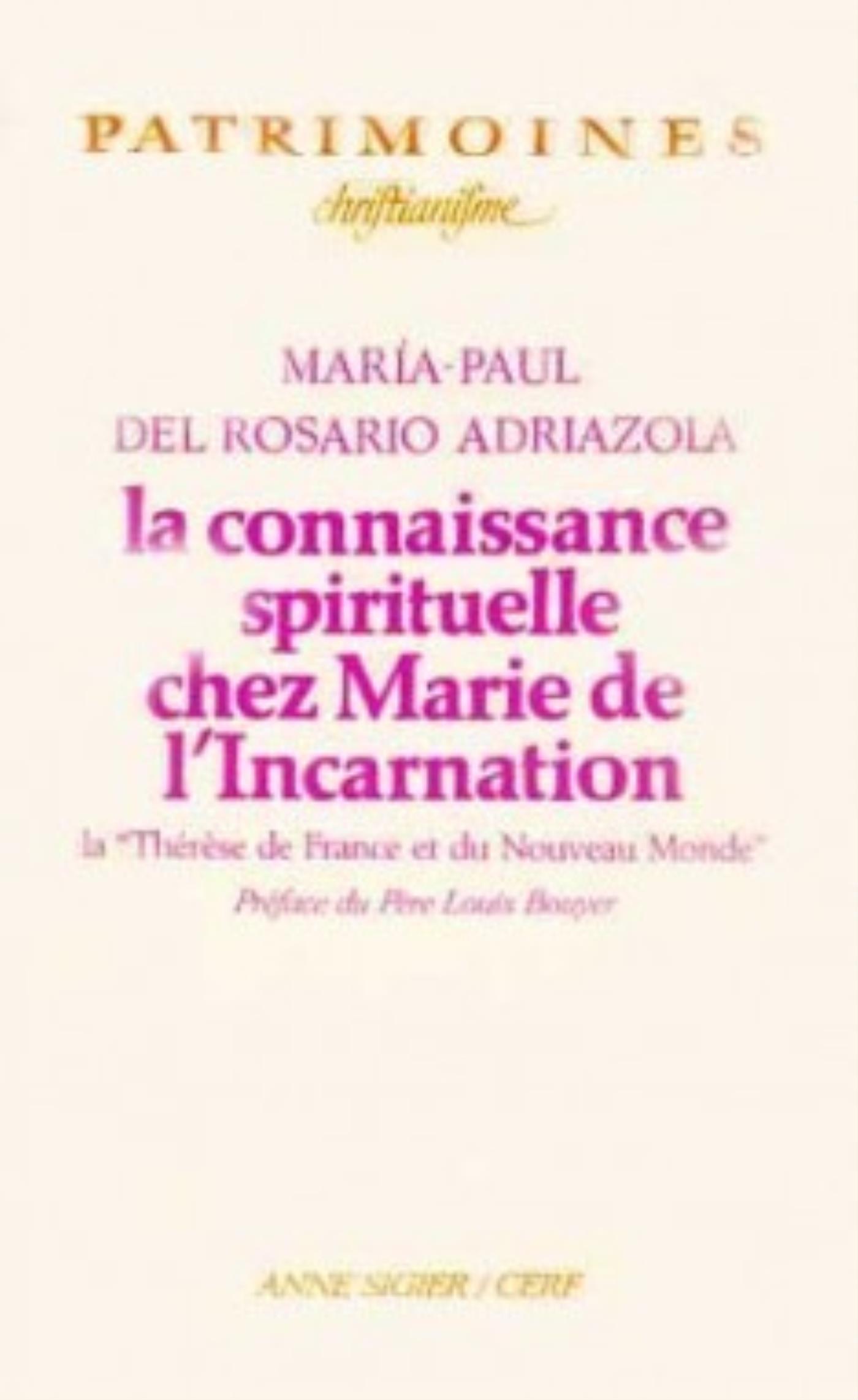 LA CONNAISSANCE SPIRITUELLE CHEZ MARIE DE L'INCARNATION