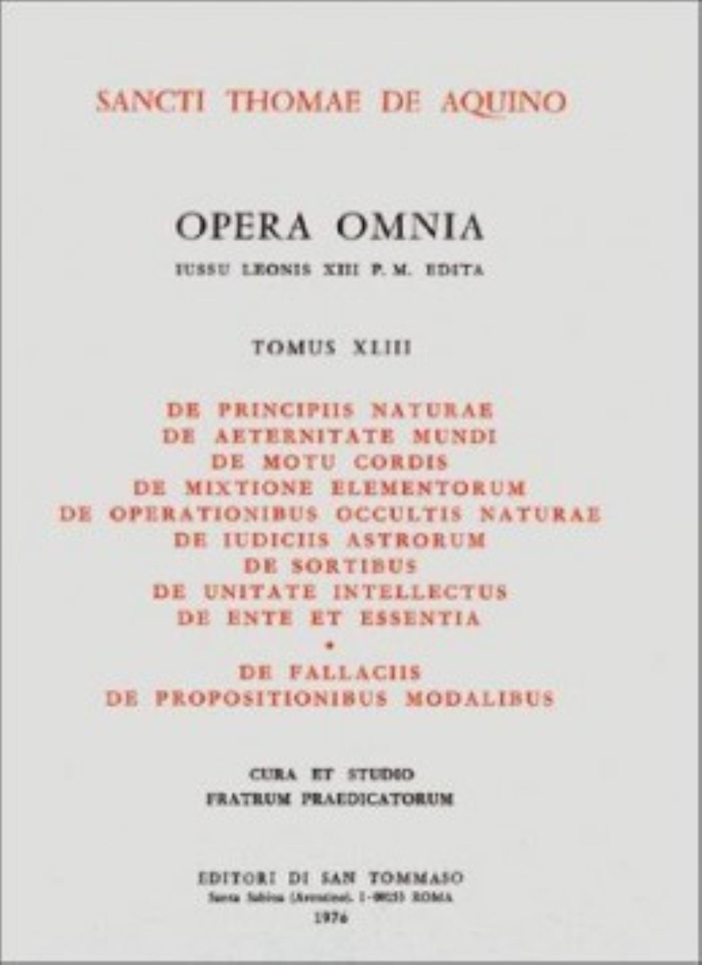 OPERA OMNIA - TOME 43