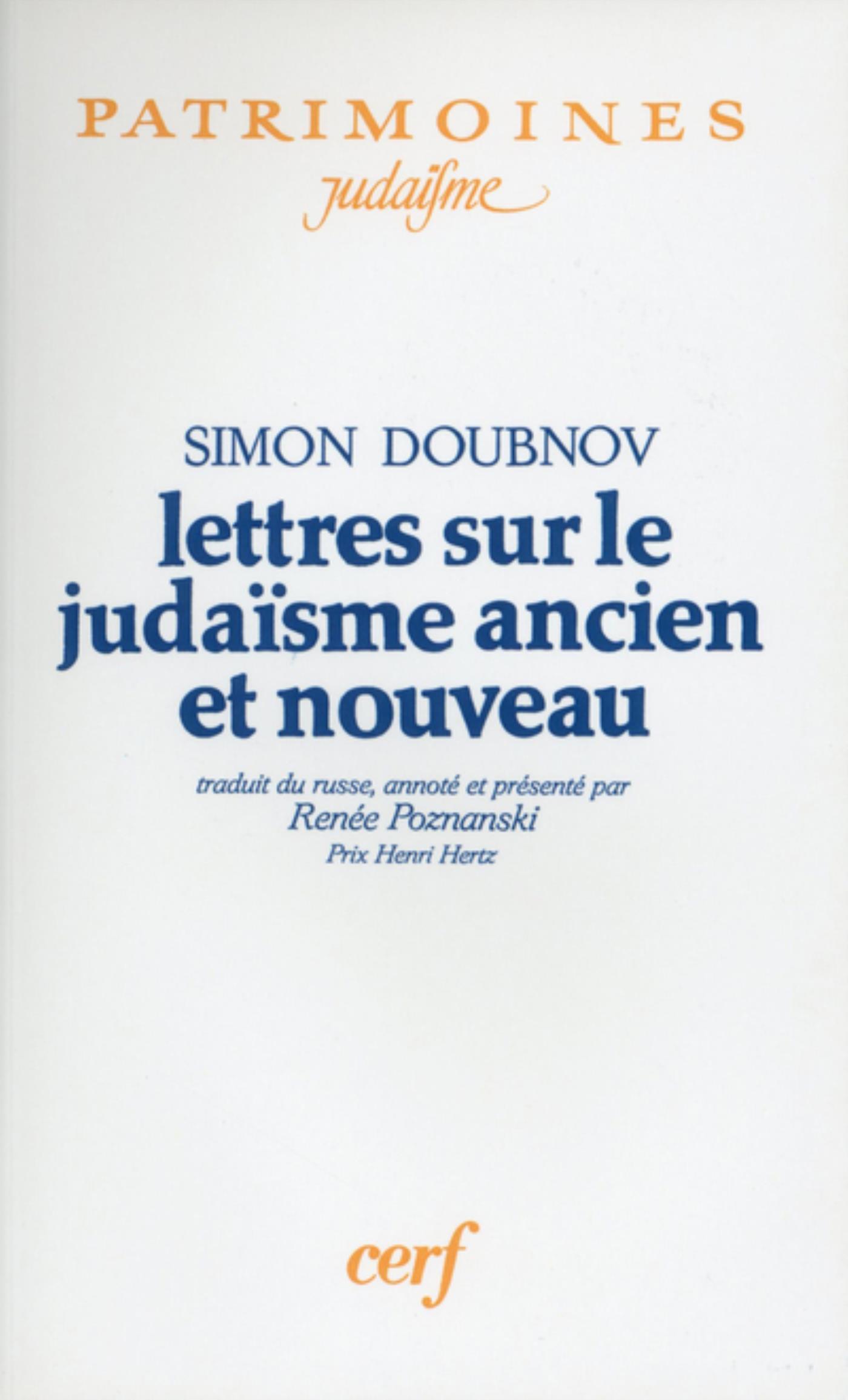 LETTRES SUR LE JUDAÏSME ANCIEN ET NOUVEAU