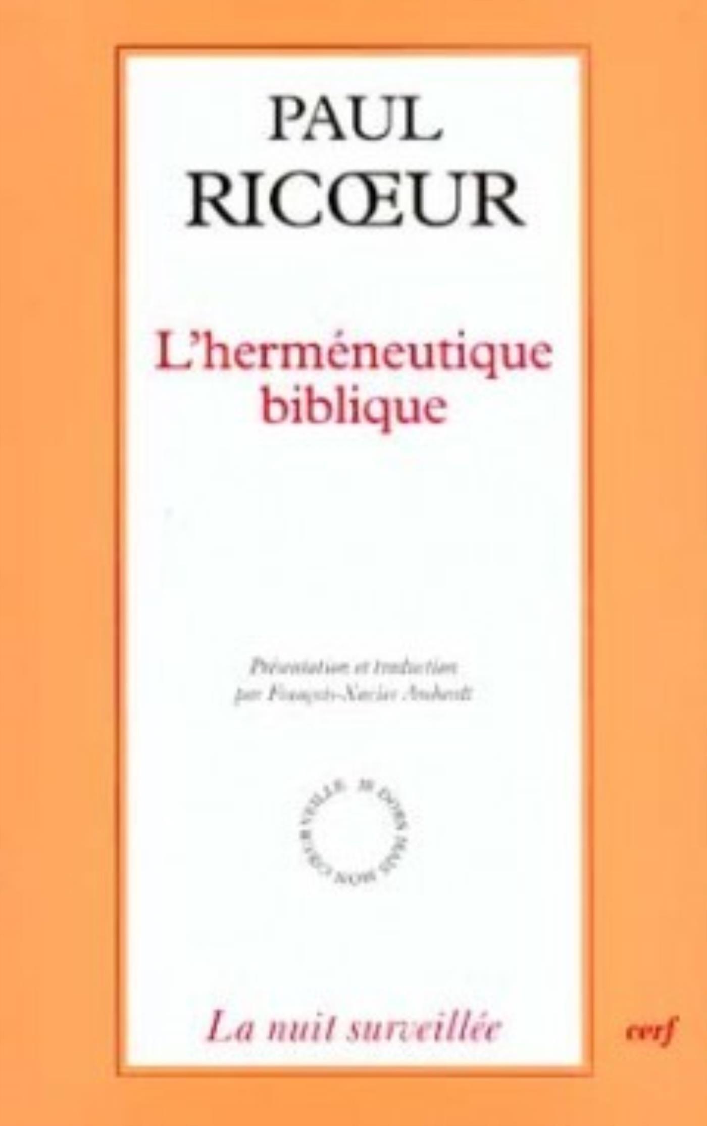 L'HERMENEUTIQUE BIBLIQUE