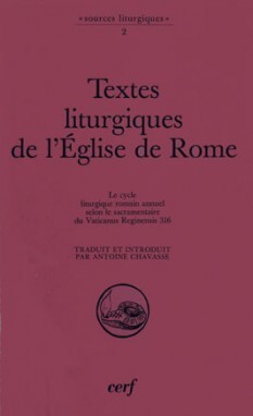 TEXTES LITURGIQUES DE L'ÉGLISE DE ROME