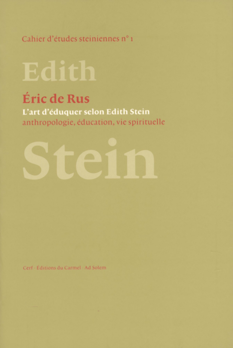 L'ART D'ÉDUQUER SELON ÉDITH STEIN
