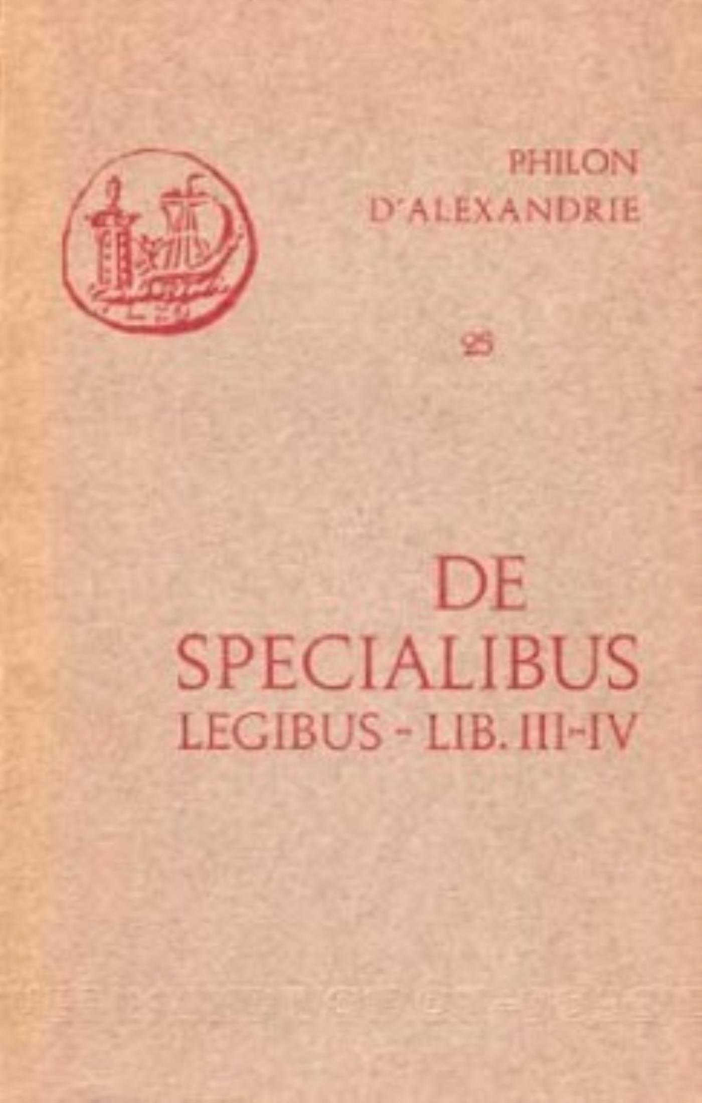 DE SPECIALIBUS LEGIBUS, III-IV