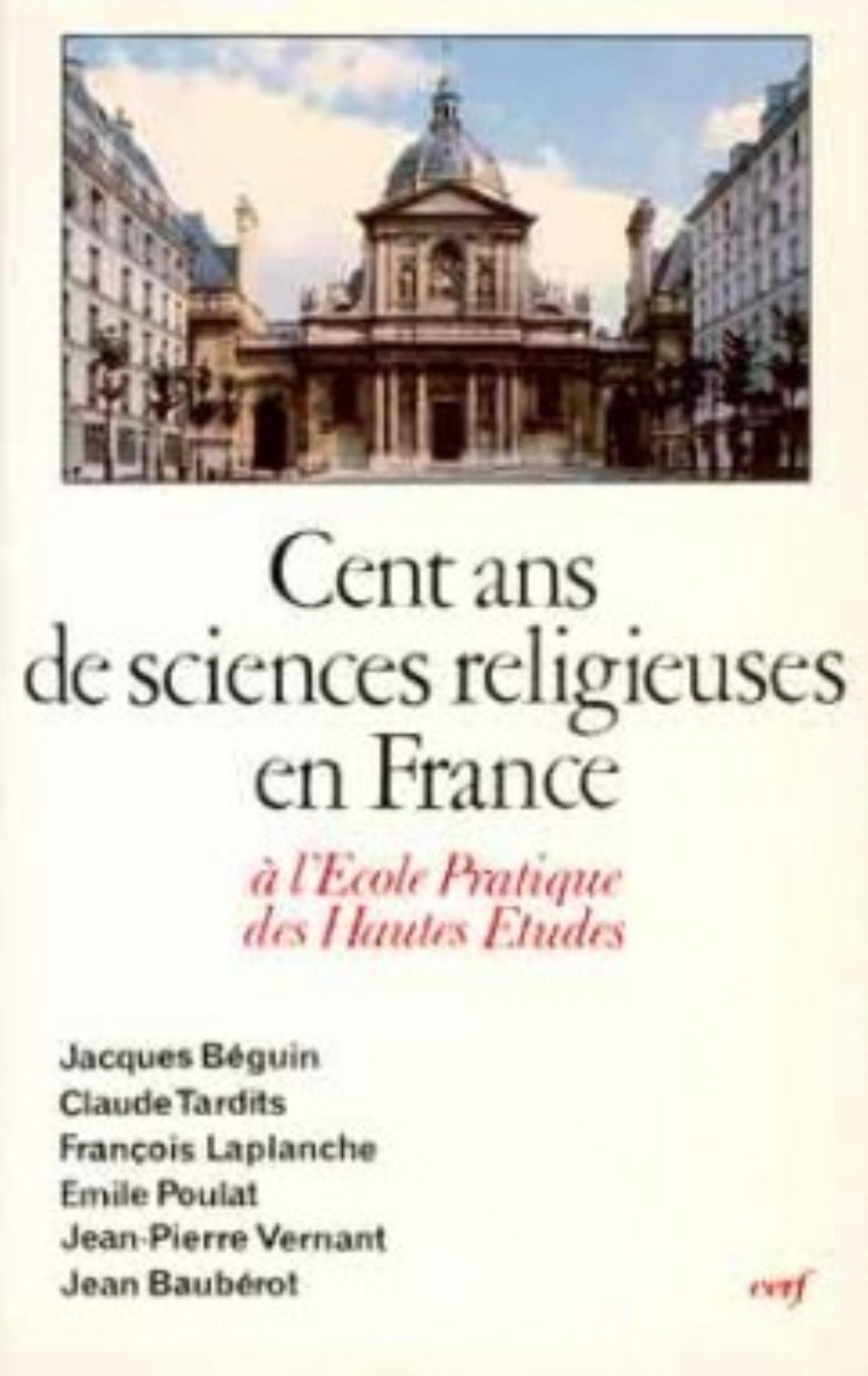 CENT ANS DE SCIENCES RELIGIEUSES EN FRANCE