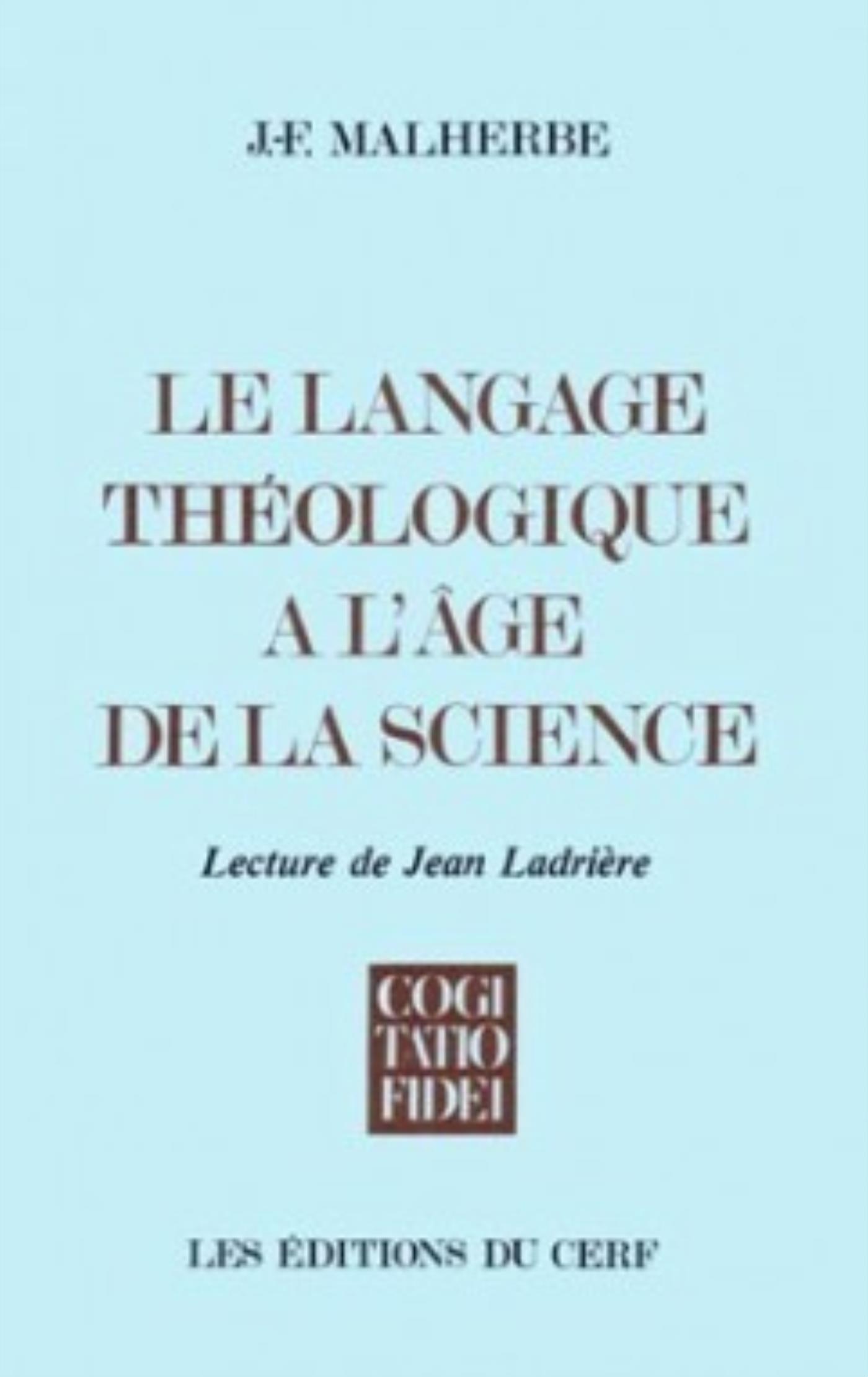 LE LANGAGE THEOLOGIQUE A L'AGE DE LA SCIENCE