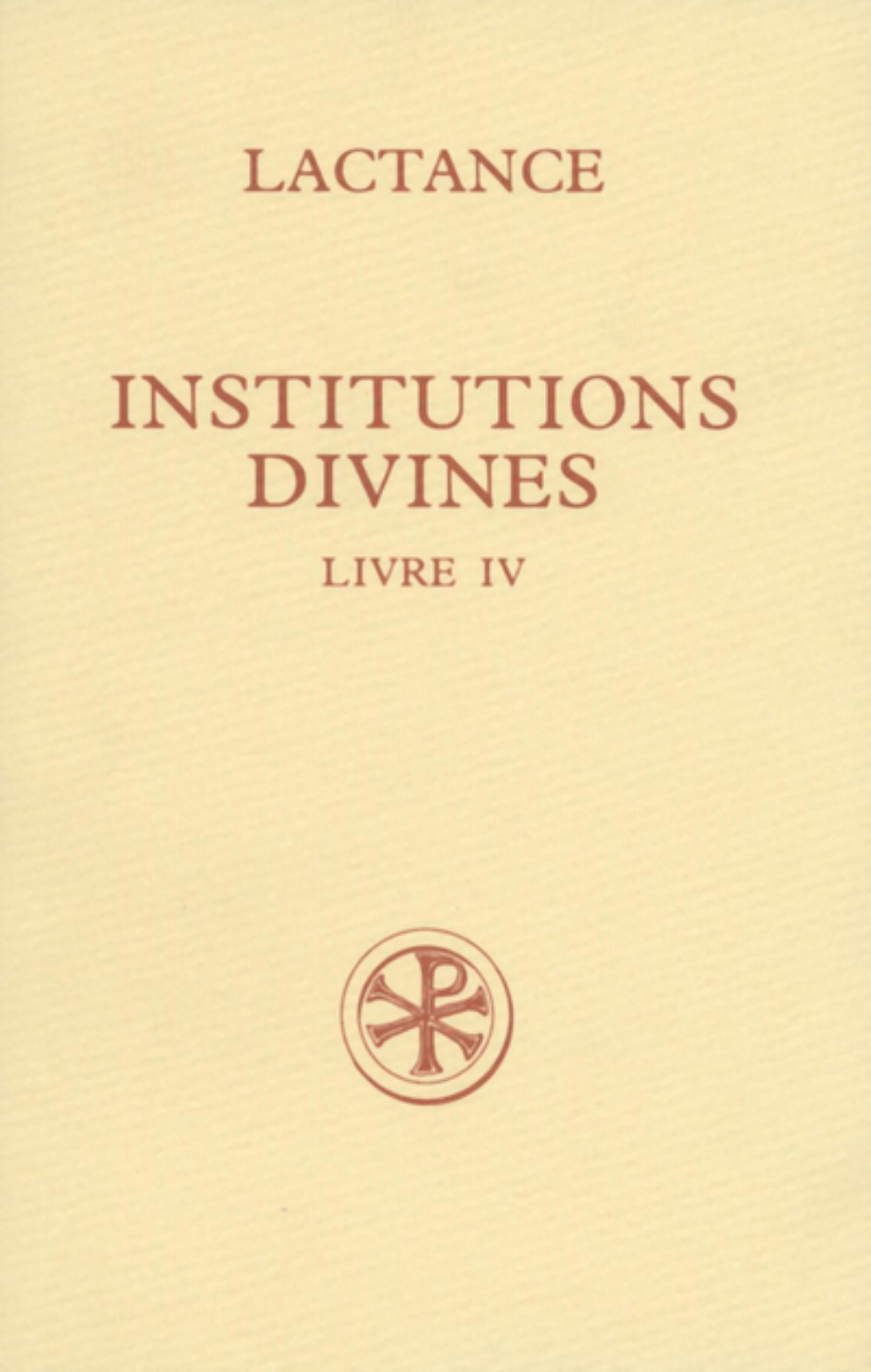SC 377 INSTITUTIONS DIVINES, LIVRE IV