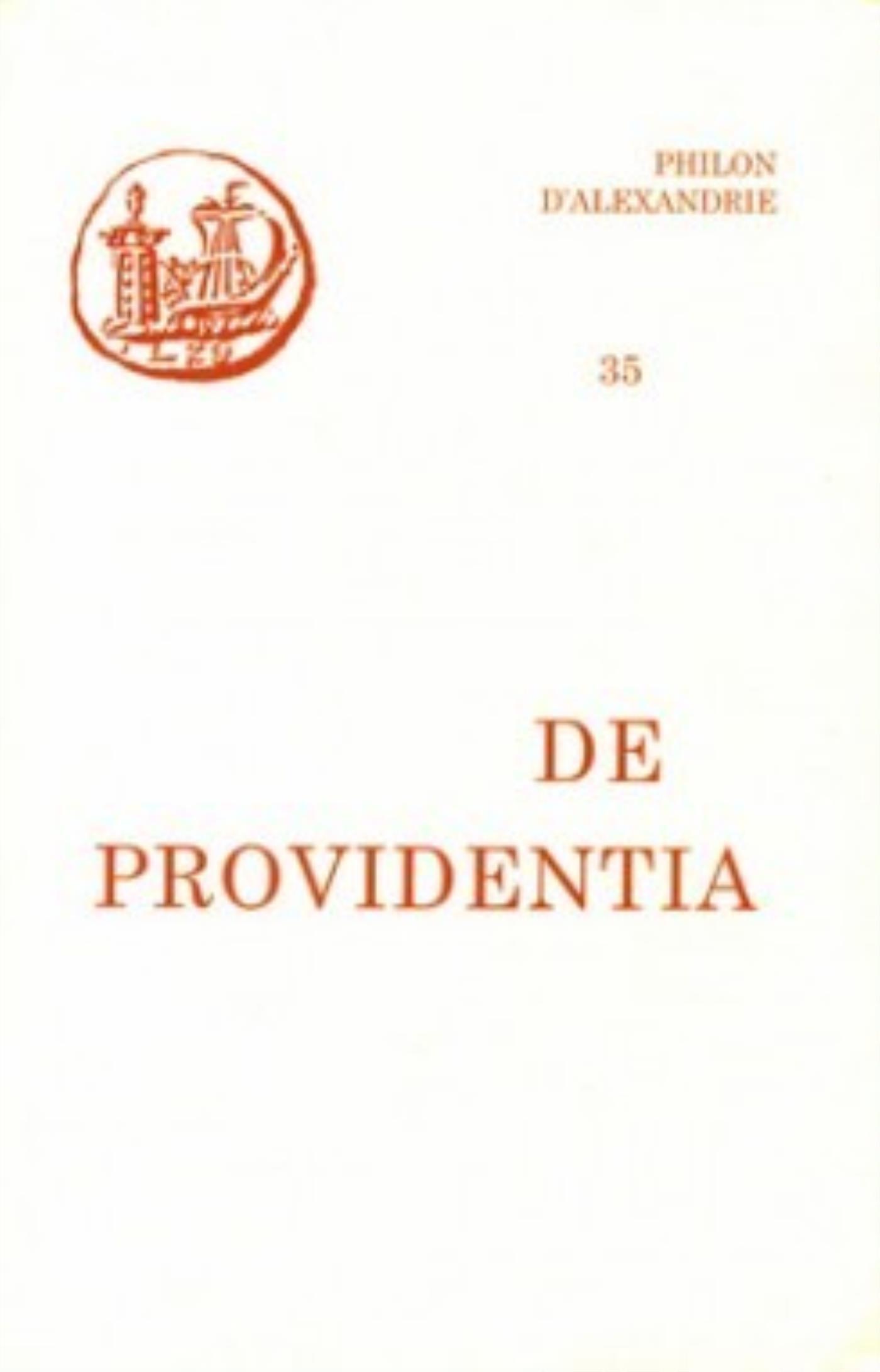 DE PROVIDENTIA, I-II
