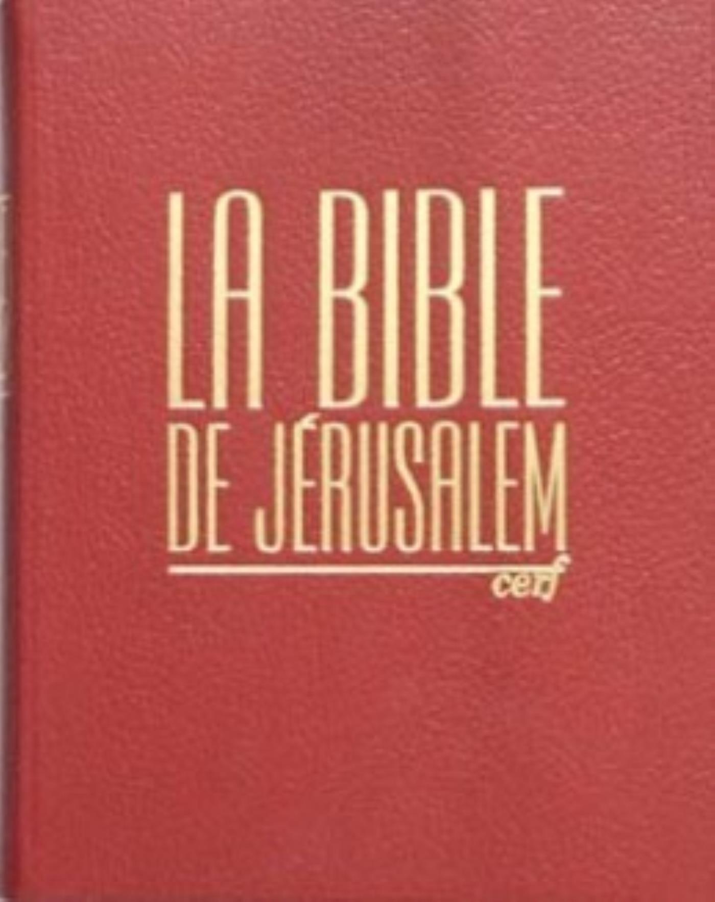 BIBLE DE JERUSALEM - CUIR BORDEAUX SOUS COFFRET