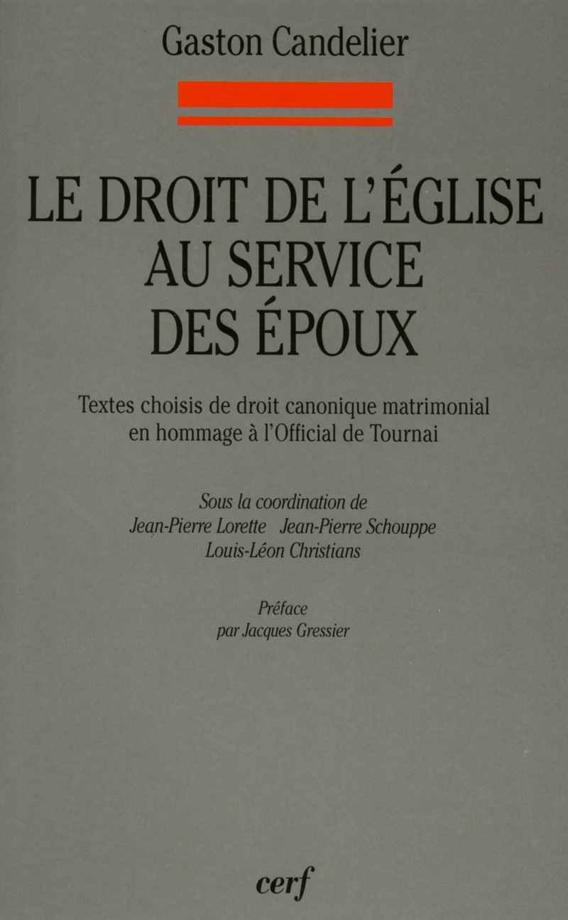 LE DROIT DE L'ÉGLISE AU SERVICE DES ÉPOUX