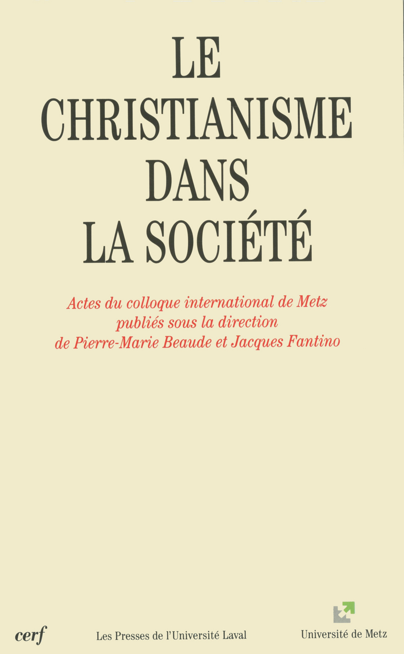 LE CHRISTIANISME DANS LA SOCIÉTÉ
