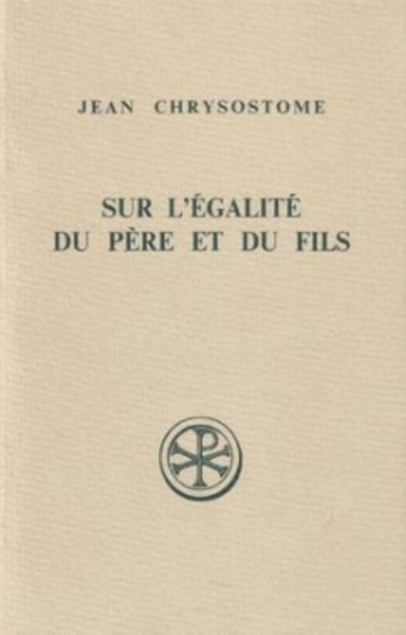 SC 396 SUR L'EGALITE DU PERE ET DU FILS