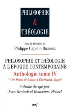 PHILOSOPHIE ET THEOLOGIE A L'EPOQUECONTEMPORAINE