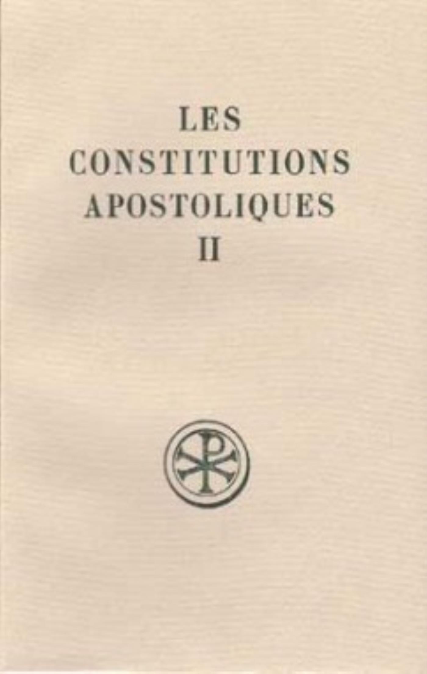 SC 329 LES CONSTITUTIONS APOSTOLIQUES - TOME 2 (LIVRES III-VI)