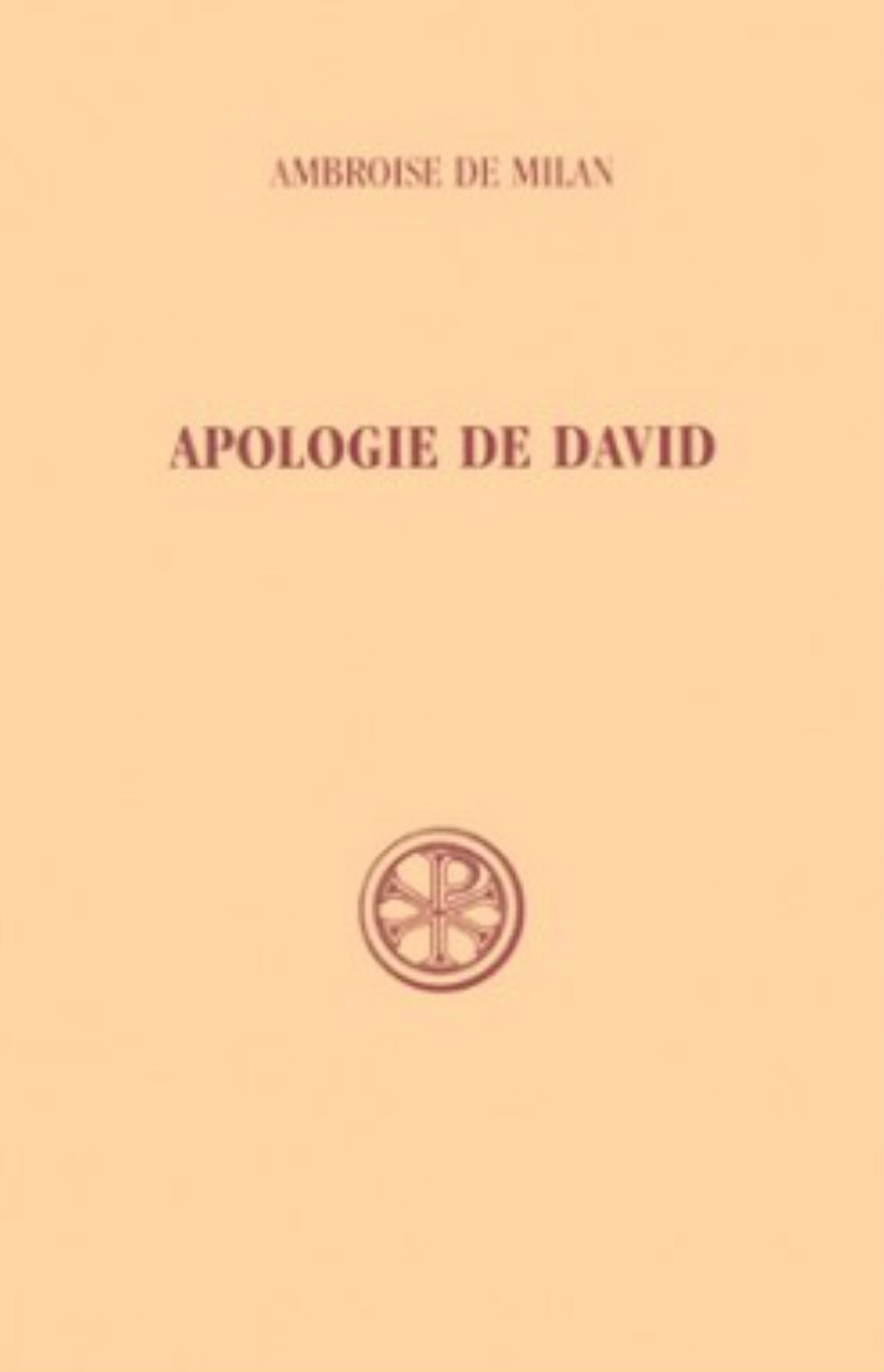 SC 239 APOLOGIE DE DAVID