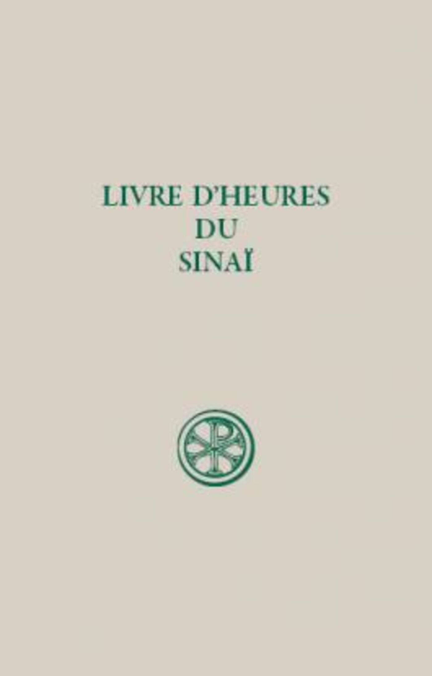 SC 486 LIVRE D'HEURES DU SINAI