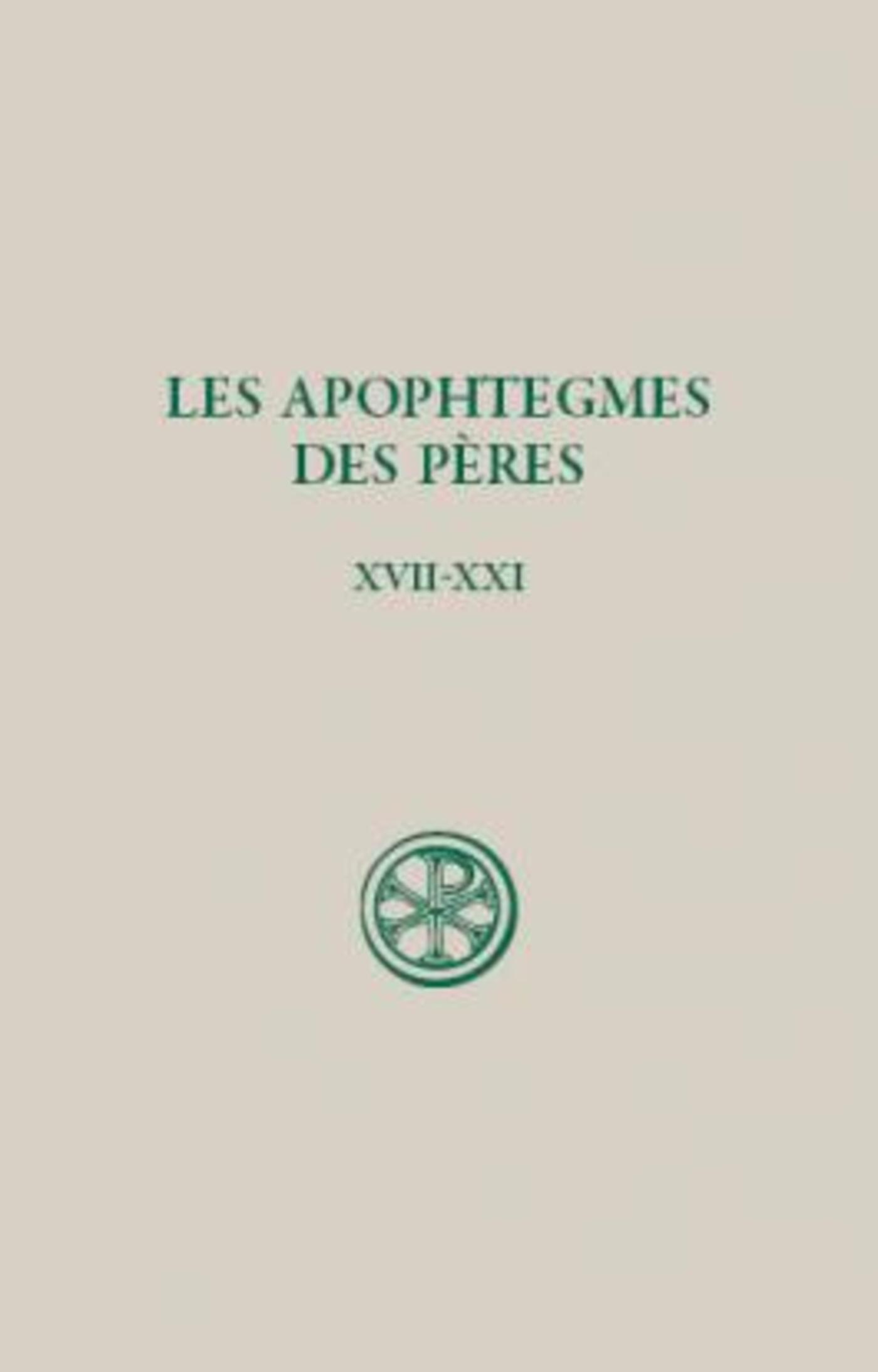 SC 498 LES APOPHTEGMES DES PÈRES, III